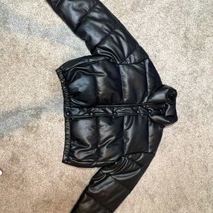 Zara Black cropped bomber